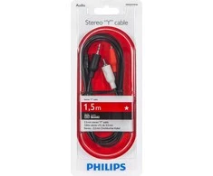Laidas PHILIPS 3.5mm M, 2xRCA M, 1.5m, juodas SWA2527W/10
