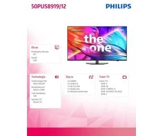Televizorius Philips 50PUS8919/12 | 50 | Smart TV | UHD | Juodas