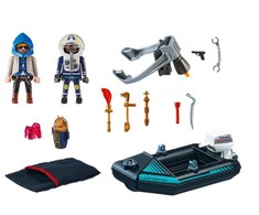 70782 PLAYMOBIL® City Action, Policijos lėktuvų paketas su valtimi