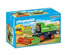 Žaislas - Playmobil 9532 Country Combine (Playmobil, kombainas, figūra, 6 šieno rulonai)