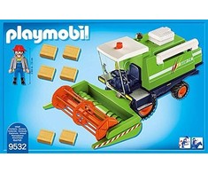 Žaislas - Playmobil 9532 Country Combine (Playmobil, kombainas, figūra, 6 šieno rulonai)