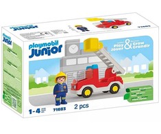 Playmobil – JUNIOR: Ugniagesių sunkvežimis su kopėčiomis (71683)