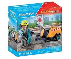 Playmobil Action Heroes 71752 Pracownik Budowlany su Młotem Pneumatycznym