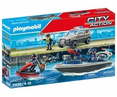 Playmobil Rinkinys su figures City Action 71570 Policijos persekiojimas ant vandens
