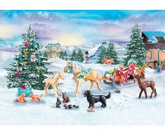 Playmobil Advento kalendorius Arklių pasaulis - Kalėdinis pasivažinėjimas rogėmis, 71345