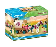 Playmobil Rinkinys su kaimo figūrėlėmis 70998 Arklio vežimas su poniu