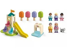 Playmobil Rinkinys su figurkami Junior 71703 Muzikinis centras przygód i budka su lodami Playmobil