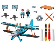 PLAYMOBIL – 70831 – „Air Stuntshow Biplane“ „Phoenix“ – su garso efektais