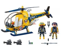 PLAYMOBIL – 70833 – Oro kaskadininkų šou plastikinis sraigtasparnis ir filmavimo komanda 5 metų ir vyresniems vaikams