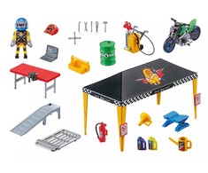 70552 PLAYMOBIL® Stuntshow Motociklų servisas palapinėje
