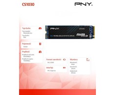 PNY „Dysk SSD“ 512 GB M.2 2280 PCIe M280CS1030-512-BLK birių diskų
