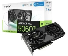 Vaizdo plokštė PNY GeForce RTX 5060 Ti dvigubas ventiliatorius, 8GB OC, DLSS 4