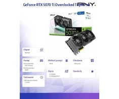 Vaizdo plokštė PNY GeForce RTX 5070 Ti su trimis ventiliatoriais, 16 GB, DLSS, 4 OC