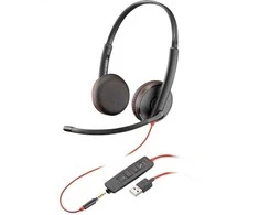 POLY Blackwire 3225 Stereo Laidinės ausinės, USB-A, Juoda