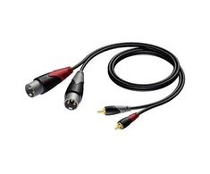 Procab Kabelis 2x XLR kištukas-2X RCA/ CINCH kištukas 1,5 M - CLA701/1,5
