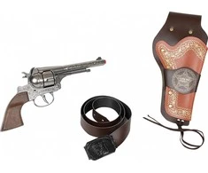 Pulio Metalinis kaubojus revolver su laikikliu ir diržas 149 / 0 Gonher
