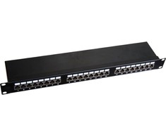 Q Lantec Patchpanel STP cat.5e 19 colių 1U 24xRJ45 LSA