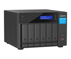 Serveris QNAP ZFS pagrįsta saugykla | TVS-h674-i5-32G su PCIe Gen 4 išplečiamumu 10/25GbE ryšiui, M.2 NVMe SSD talpyklą ir kelių gijų procesorius | Intel | i5-12400 6-branduolių/12-thread | 32 GB | DDR4 SODIMM | Juodas