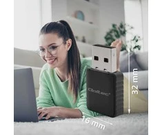 Qoltec 56988 Wireless Itin greitas DUAL mini WiFi adapteris 2 x 2dBi AC standartas | USB 3.0 | 1300 Mbps