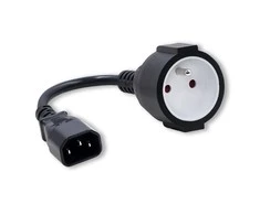 QOLTEC 53907 Adapteris IEC 320 C14 FRENCH 0,15m