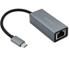 Qoltec USB-C į RJ45 eterneto adapteris | 1000 Mbps | aliuminio korpusas