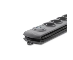 QOLTEC 50164 Apsaugos nuo viršįtampių Quick Switch 4 lizdai pilka 2,5m