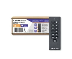 QOLTEC 52440 Kodinė spyna CALISTO su RFID skaitytuvu Kodų kortelės rakto pakabukas Durų skambučio mygtukas IP68 EM