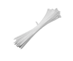 QOLTEC 52236 Daugkartinio naudojimo savaime užsifiksuojantis kabelio raištis 7,2x400mm nailono UV Baltas