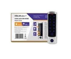 QOLTEC 52445 Kodinė spyna DIONE su RFID skaitytuvu Kodų kortelės rakto pakabukas Durų skambučio mygtukas IP68 EM