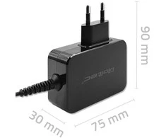 Qoltec GaN POWER PRO | 1xUSB-C | 30W | 5-20V | 1,5-3A | Juoda