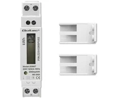 Vienfazis elektroninis skaitiklis suvartojimas energija ant bėgio din 230v lcd 1p plonas Qoltec