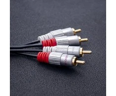 QOLTEC 52337 Cable 2xRCA male 2xRCA male 2m Juodas