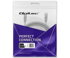 Tinklo laidas Kabelis sujungimo ftp cat5e 2 x rj-45 5 m didelės spartos auksinis ekranuotas Qoltec