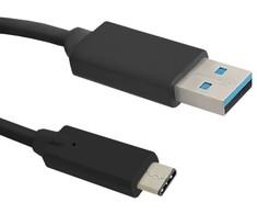 QOLTEC 50420 kabelis USB 3.1 C tipo kištukas USB 3.0 A kištukas 0,25 m