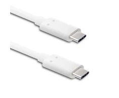 QOLTEC 50508 Kabelis USB 3.1 tipo C kištukas USB 3.1 tipo C kištukas 1m Baltas