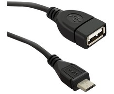 QOLTEC 50404 Qoltec Cable USB OTG 2.0 A female Micro USB B male 0.2m
