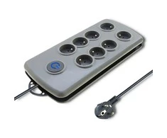 QOLTEC 50162 Apsaugos nuo viršįtampių Quick Switch 8 lizdai pilka 2,5m