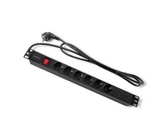 QOLTEC 54468 Maitinimo juostelė RACK 1U 16A PDU 6xSCHUKO 2m