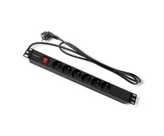 QOLTEC 54470 Maitinimo juostelė RACK spintelėms 1U 16 PDU 6xFRENCH 2m