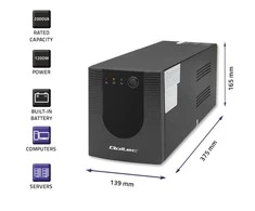 QOLTEC 53777 nepertraukiamo maitinimo linijos interaktyvus monolitas 2000VA 1200W