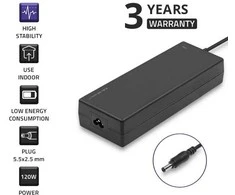 QOLTEC 50798 Stalinio kompiuterio maitinimo šaltinis 120W 12V 10A 5,5x2,5 maitinimo kabelis