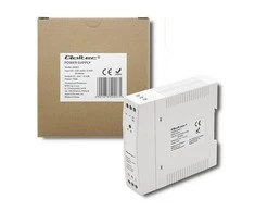 QOLTEC 50907 DIN bėgio maitinimo šaltinis 10W 24V 0.42A Baltas Slim