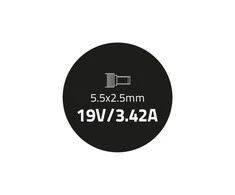 QOLTEC 50068 Nešiojamas kompiuteris AC power adapter 65W 3.42A 19V 5.5x2.5