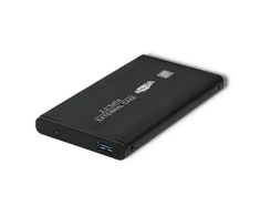 Kištukinis lizdas Qoltec Qoltec Aliuminio dėklas HDD / SMD 2.5 SATA3 124; USB 2.0 124; Juoda