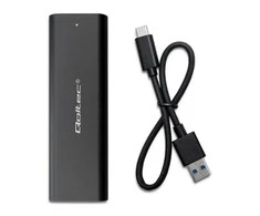 QOLTEC 50311 korpusas, skirtas M.2 SATA SSD / NGFF / C tipo USB