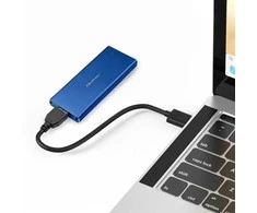 Qoltec 51832 Korpusas | M.2 SSD diskas | SATA | NGFF| USB 3.0 | Super greitis 5Gb/s | 2TB | Mėlyna