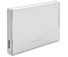 Išorinio kietojo disko dėklas Aliumininis korpusas skirtas diskams SSD HDD 25" sata USB 3.0 ypač greitas 5 Gb/s 2 TB sidabrinis Qoltec