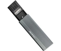 SSD Korpusas - Qoltec 52267 M.2 SATA USB-C 2TB Pilkas