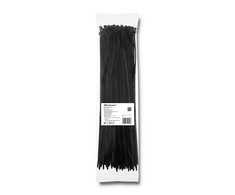 QOLTEC 52212 Zippers 4.8 400 100pcs nylon UV Juodas