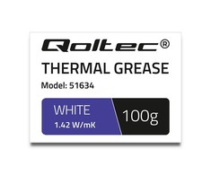 Qoltec terminė pasta 1.42 W/m-K 100g balta